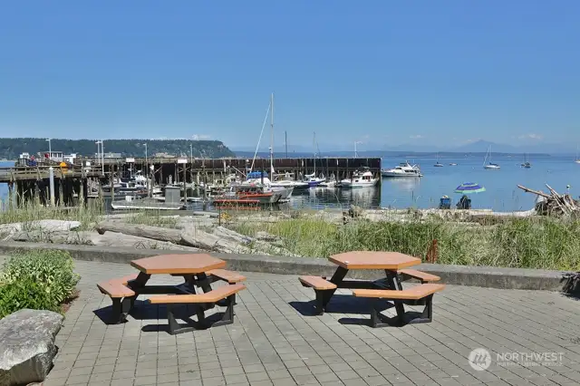 Langley Marina! Perfect spot to enjoy your lunch or launch your kayaks or boat.