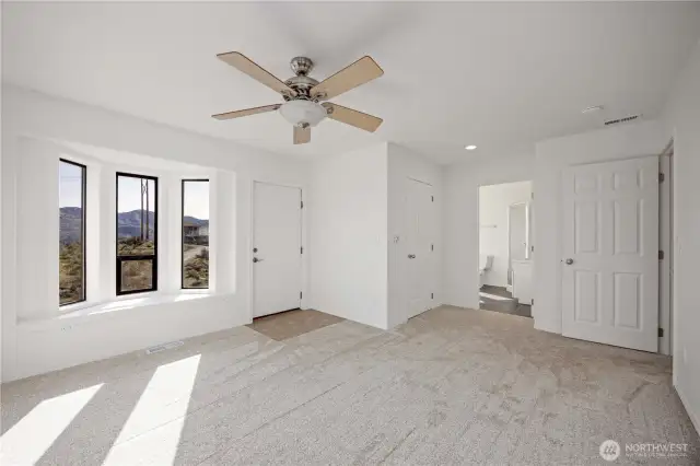 Primary Bedroom has walk-in closet