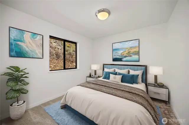 Guest Bedroom 1 - Digitally Staged