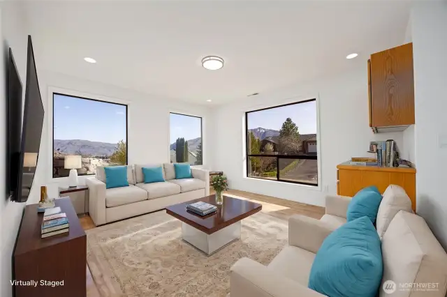 Downstairs Living Room - Digitally Staged