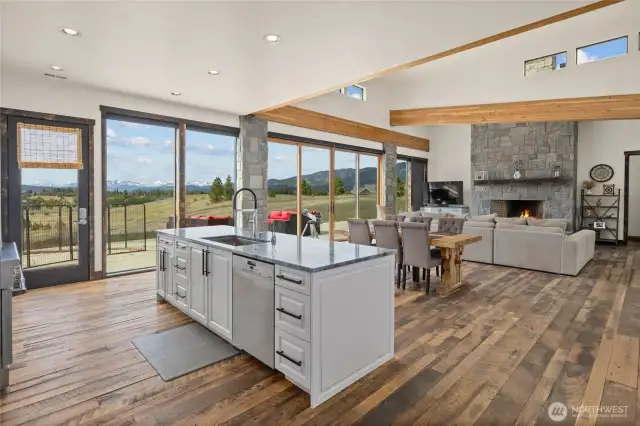 Enjoy the outdoors while staying cozy inside with the large windows.