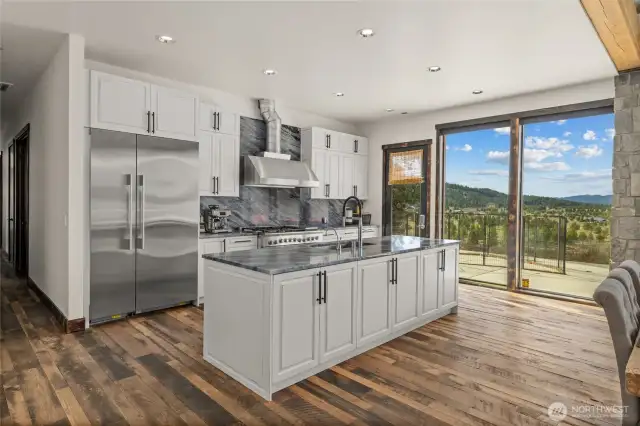 High end appliances in the chefs kitchen