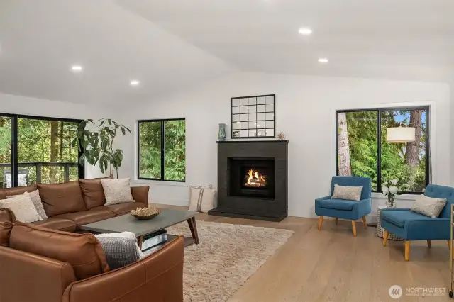 Warm and inviting family room to gather