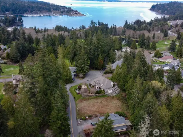 Lot 40 on Highland Drive is the cleared lot in the lower middle of the photo. Located on a lovely street of homes.