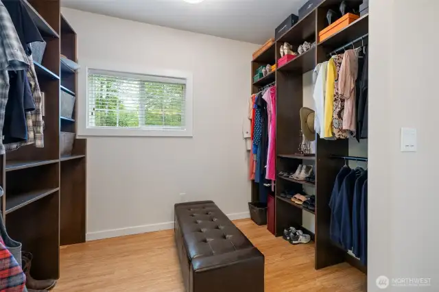 Closet with sitting area