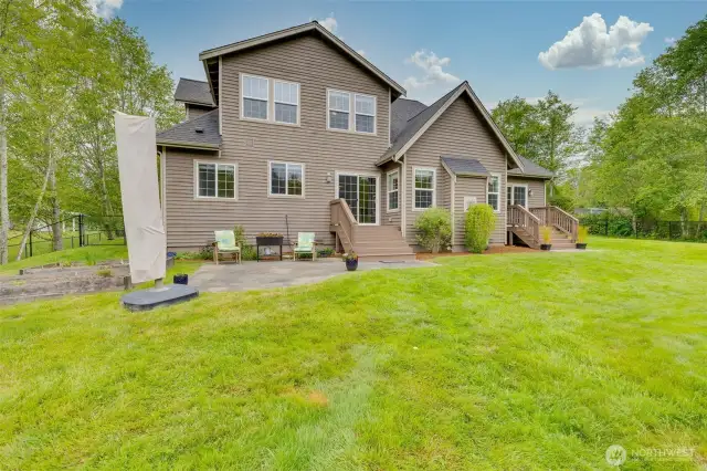 Back of home and yard