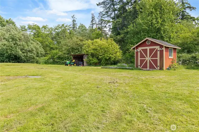 Storage shed outside