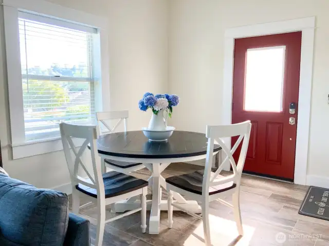 Entrance and eating area.