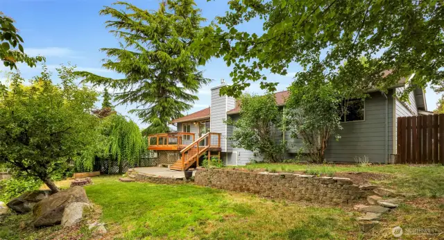 Garden areas and fruit trees