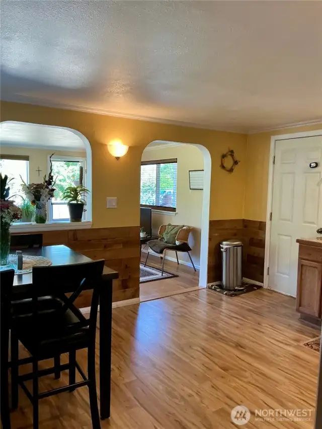 kitchen dinning view into livingroom