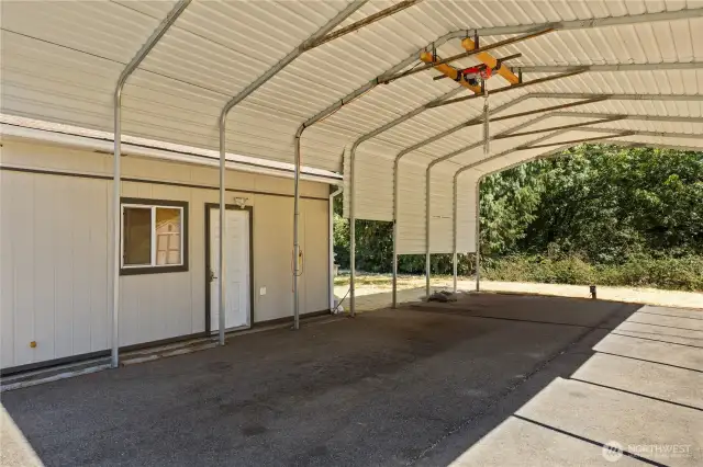 Large Carport with 30 amp service. Sellers had 2 RVs parked here!