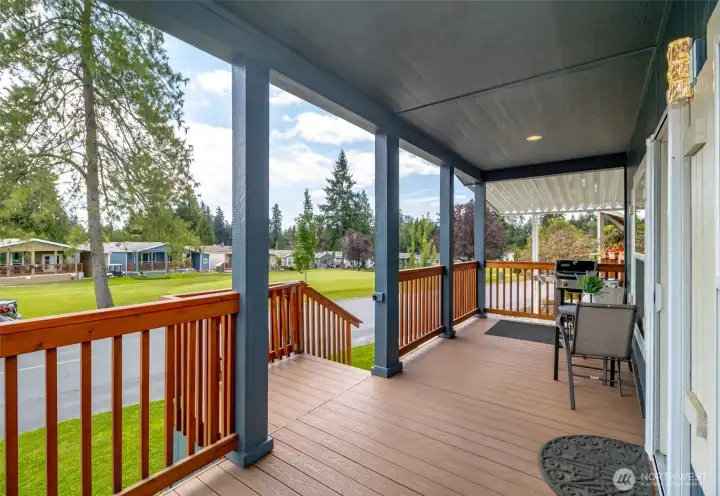 Sun deck to enjoy watching Golf Games