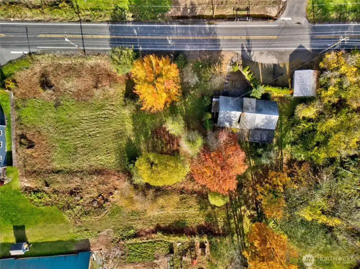 Aerial View of the 0.9 Acre Property