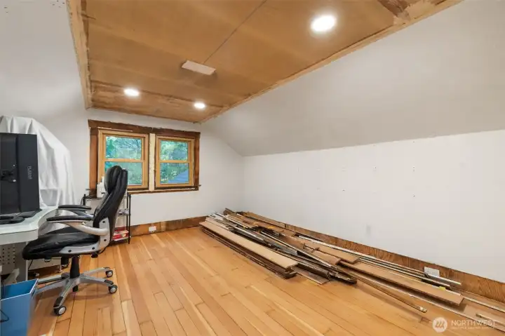 2nd Bedroom, upstairs.  All trim is ready to be re-installed!