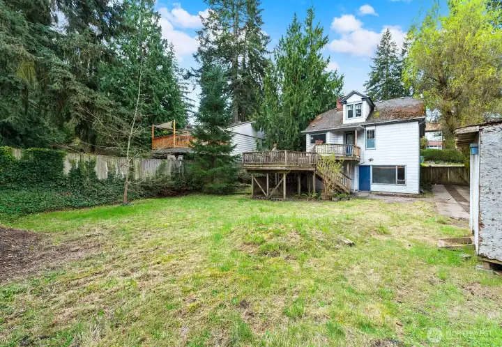 plenty of space for gardening or potential development opportunity.