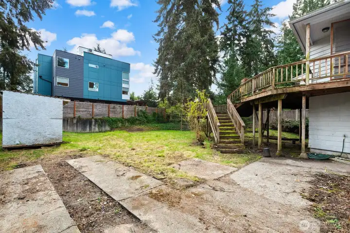 parking pad just inside gates leading from driveway