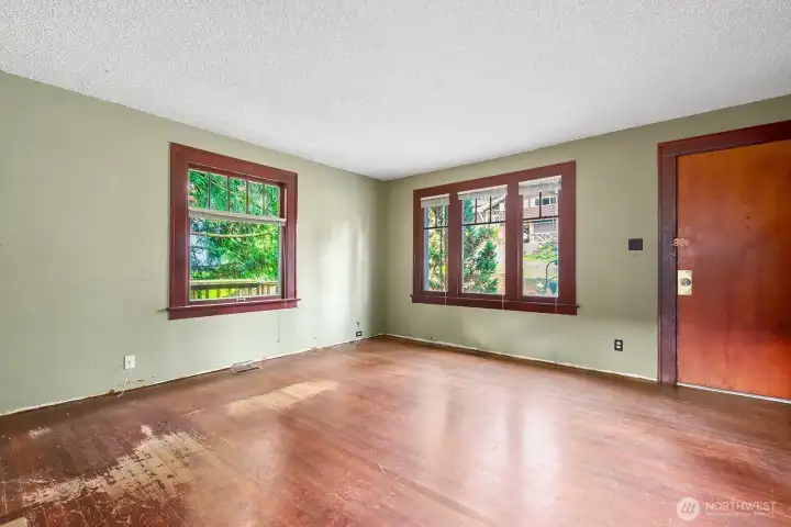original hardwood floors, and window trim