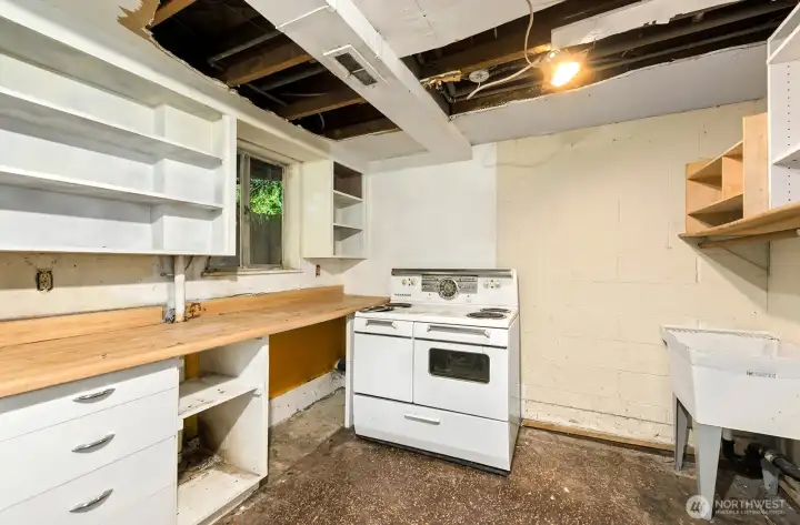 lower level shop with plenty of storage