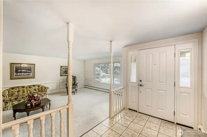 Home has open floor plan with lots of natural lighting