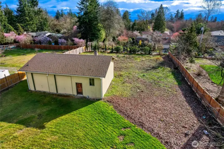 View of the back part of the property.  Room for garden, toys, whatever you need