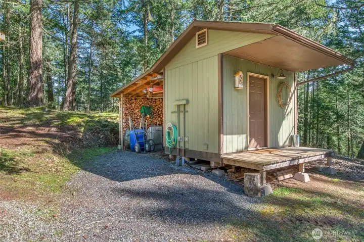 More storage- this outbuilding is wired and plumbed, ready for what you need.