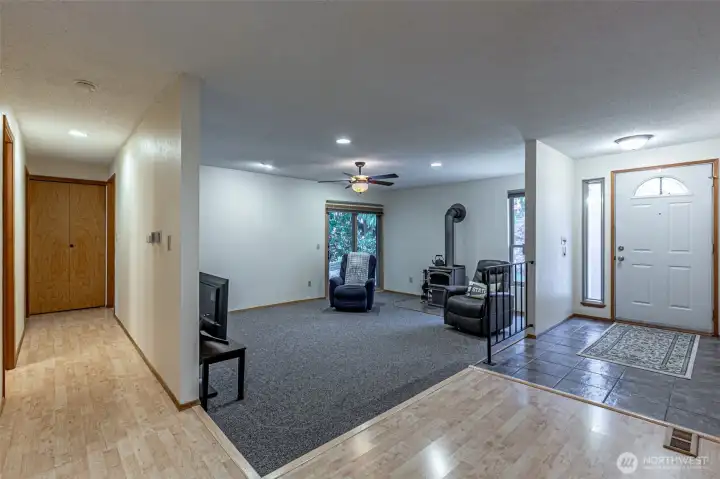 The sunken living room.