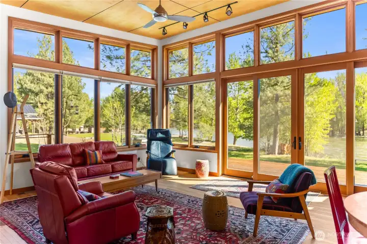 Bright, even in the winter, this home is a place to lift your spirits.