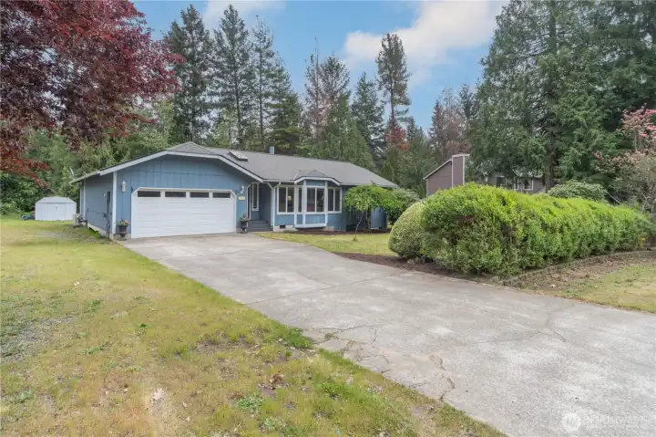 House sits on a large lot. Plenty of room to park your RV or boat on the side of the driveway.