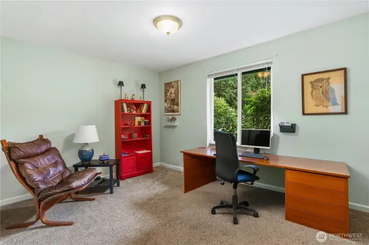 Third bedroom is currently being used as an office. This room has a good-sized closet as well.