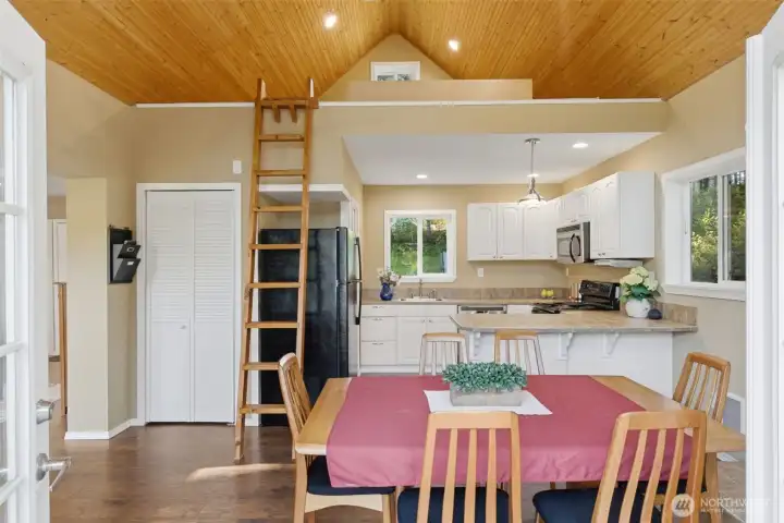 Loft Space above kitchen.
