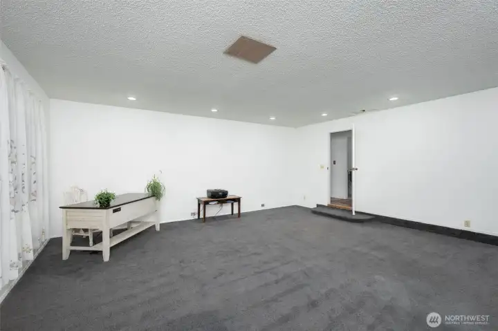 This large bonus room has its own entrance on the side of the home making it easy to host guests or have a business ran from home. This large bonus room has its own entrance on the side of the home making it easy to host guests or have a business ran from home.
