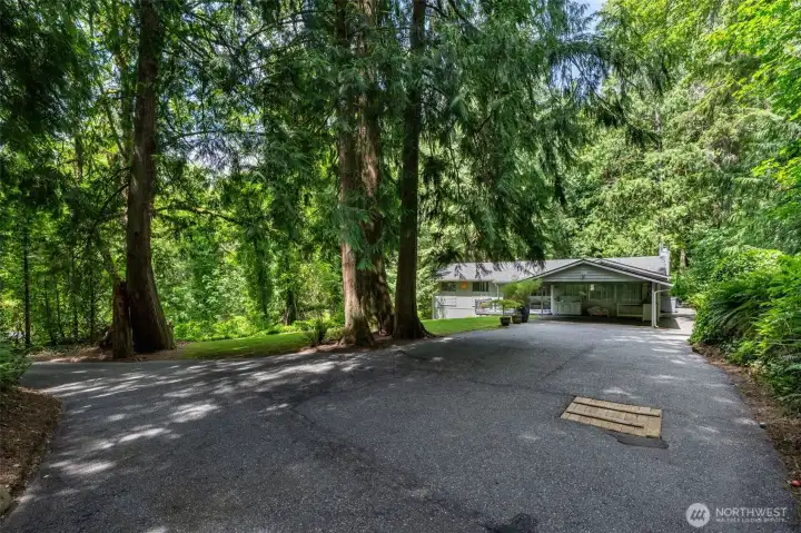 Your driveway is private as well. The Well is there in the driveway and water has been tested. Septic and drain field in front yard.