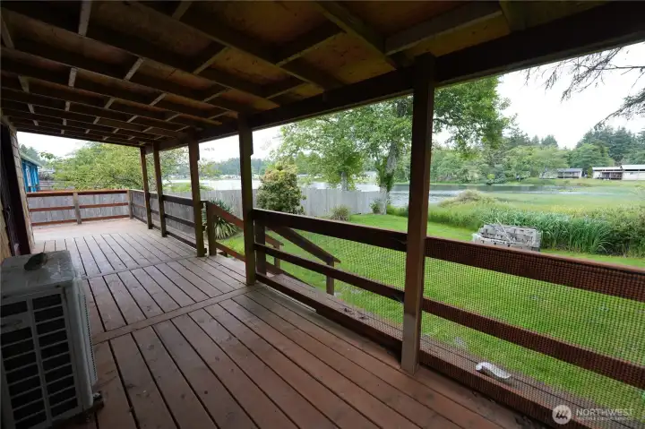 View of Paul's Lake from the covered deck