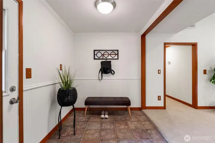Functional and stylish  mudroom!