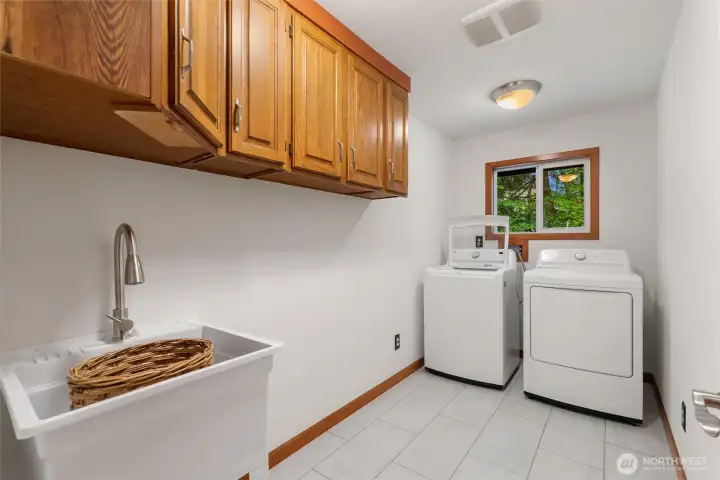 Washer and dryer stay with the home.