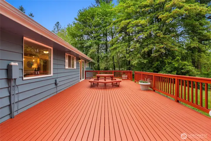 Enjoy the expansive deck - ideal for relaxing or entertaining!