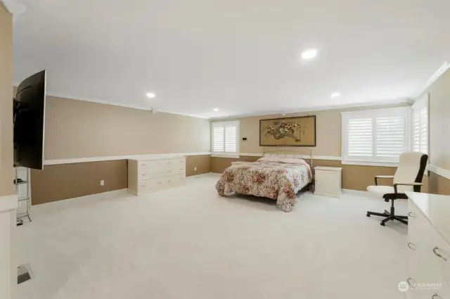 This Primary suite is GIANT! Natural light fills the room. Create your sanctuary!