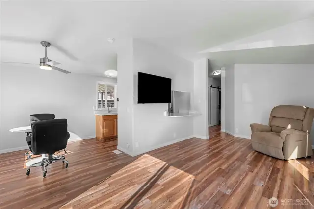 There is new vinyl plank flooring throughout the home