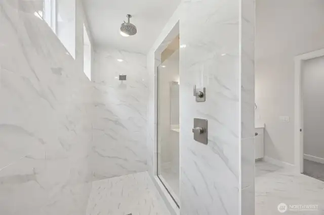 Main Floor Primary Bathroom with Walk-in Shower