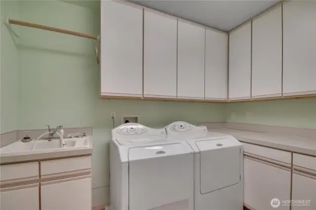 Laundry Room On Main With utility Sink