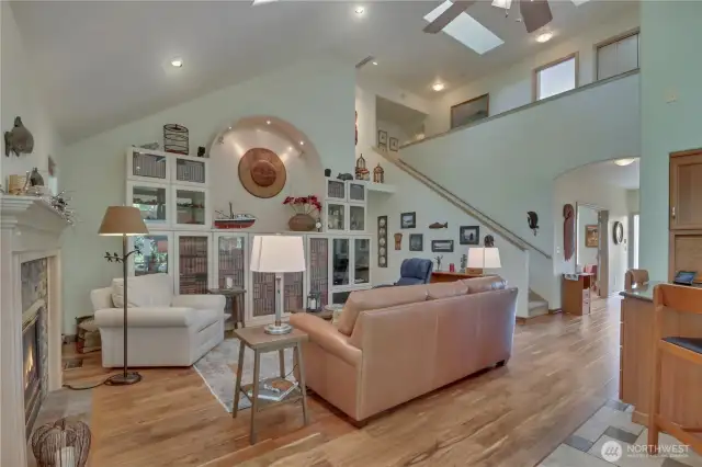 Open Concept Great Room With Gas Fireplace