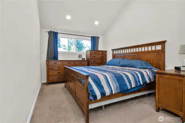 Primary Bedroom with Vaulted Ceilings
