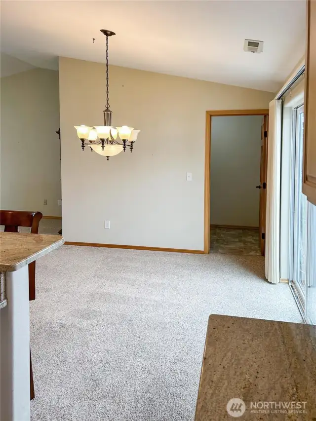 Dining area to Laundry room