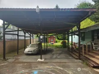 2 car carport with room for larger vehicles