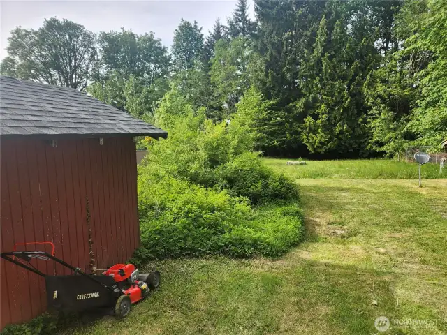 :Looking north with view of additional shed
