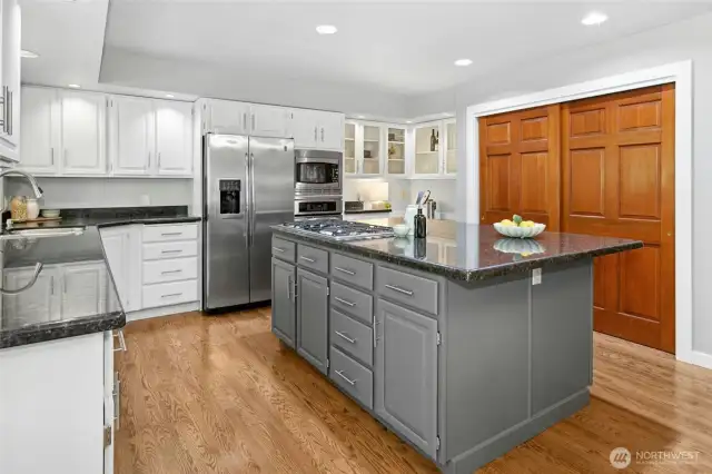 Lovely glass cabinet doors for your special things.