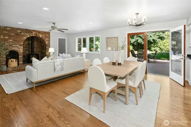 Amazing family room/great room off the deck.