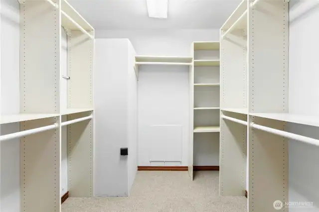 Specious walk-in closet the perfect footprint for your vision.