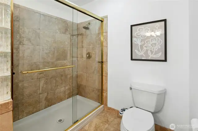 Primary oversized shower.