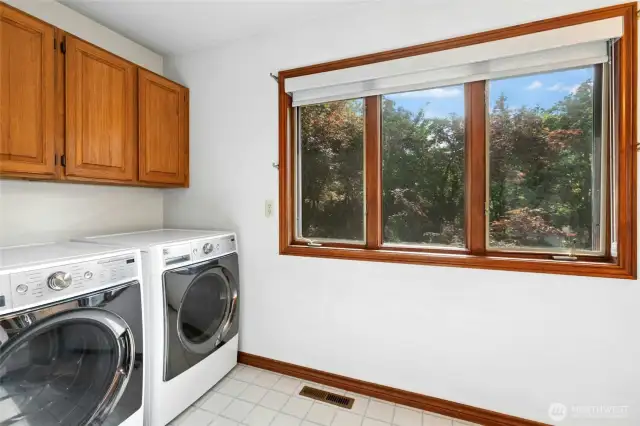 Upstairs large laundry room. Utility sink to right not pictured